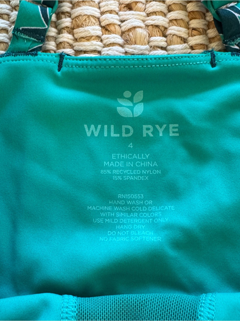 Wild Rye Parker Action green and Black Dress in ALHAMBRA AQUILA BLOOM size 4 - Picture 6 of 9